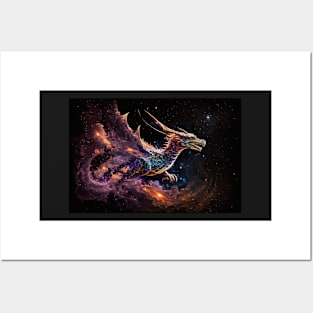 Space Dragon Nebula 001 Posters and Art